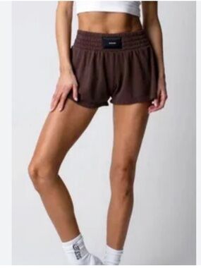 TALENTLESS Women’s Brown Boxing Shorts Lounge Athletic Sweat Shorts Sz M Cotton